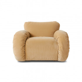 Fauteuil lounge Arc - royal velvet cream