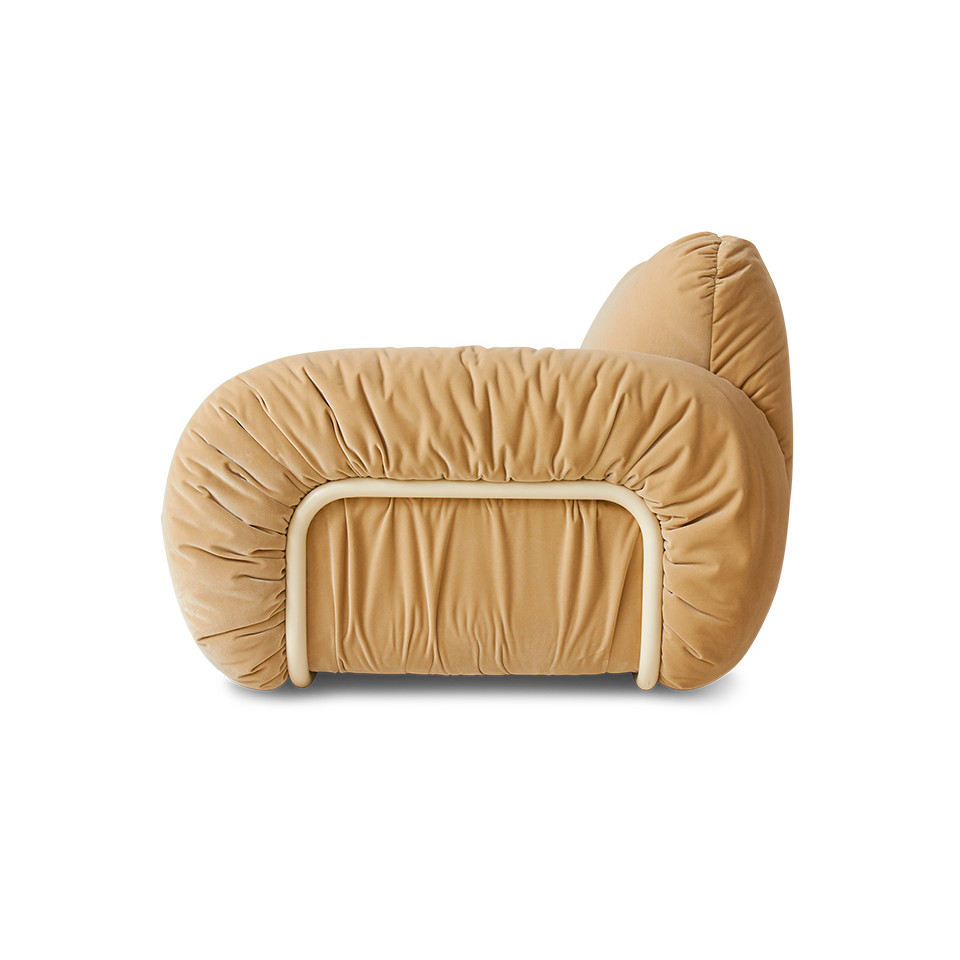 Fauteuil lounge Arc - royal velvet cream