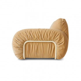 Fauteuil lounge Arc - royal velvet cream