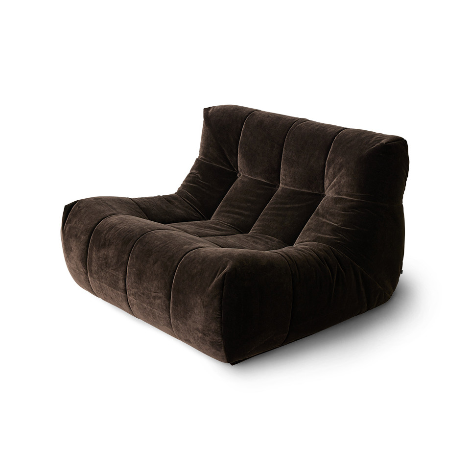 Fauteuil Royal Velvet Espresso - HK Living