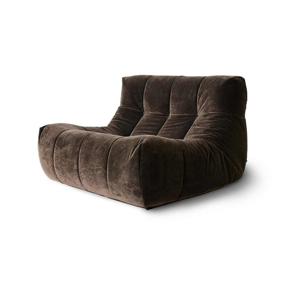 Fauteuil Royal Velvet Espresso - HK Living