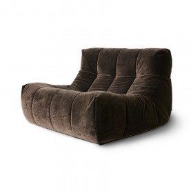 Fauteuil Royal Velvet Espresso - HK Living