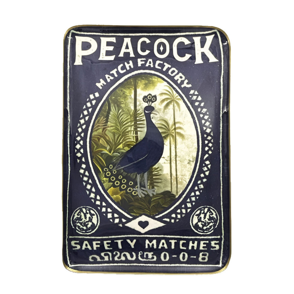 Plateau RECEPTION Peacock en Aluminium Emaillé 