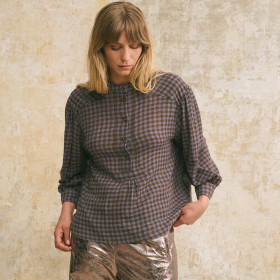 Chemise à carreaux bicolore Ticia