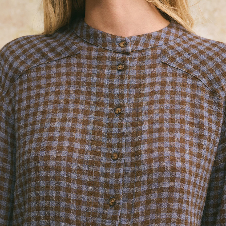 Chemise à carreaux bicolore Ticia