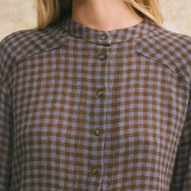 Chemise à carreaux bicolore Ticia