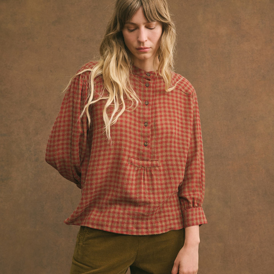 Chemise à carreaux bicolore Ticia