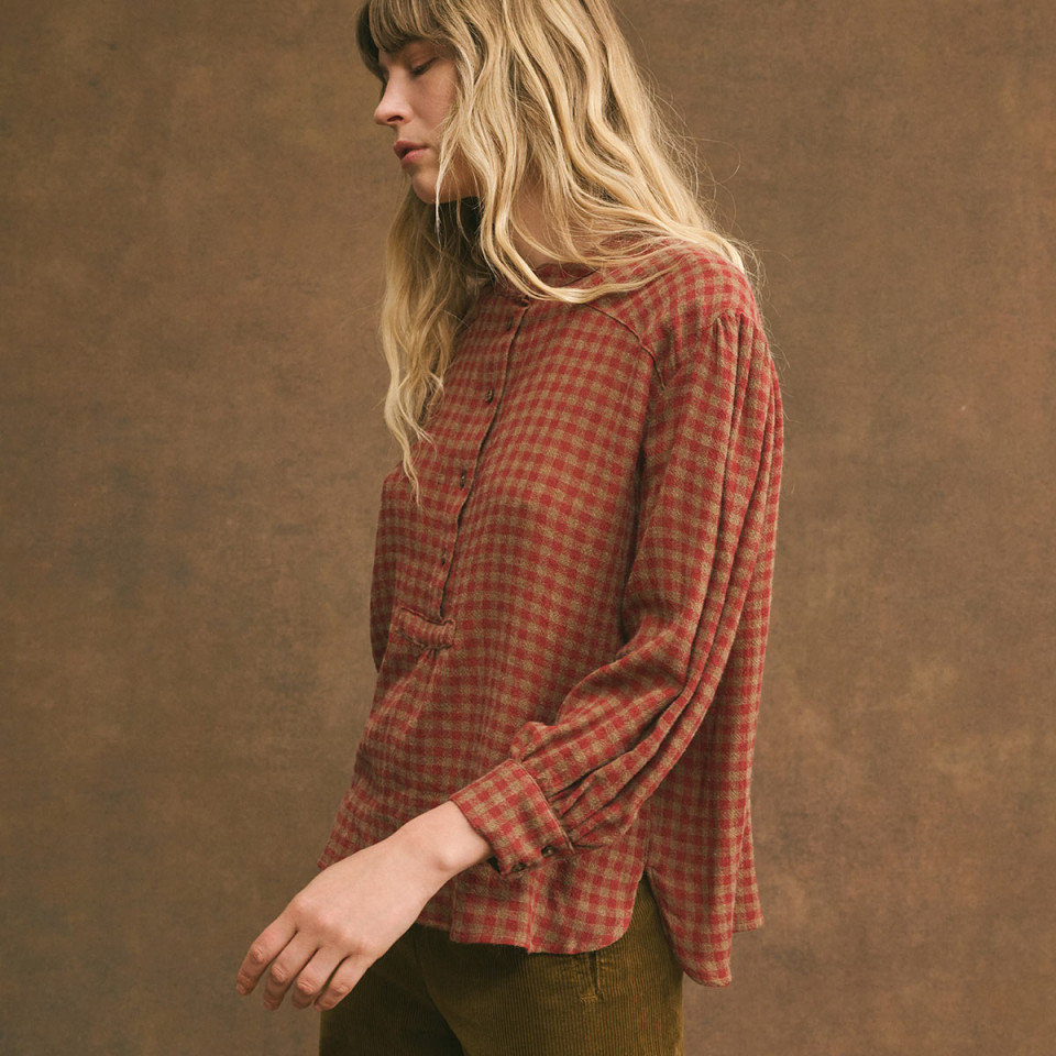 Chemise à carreaux bicolore Ticia