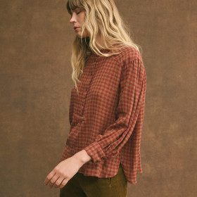 Chemise à carreaux bicolore Ticia