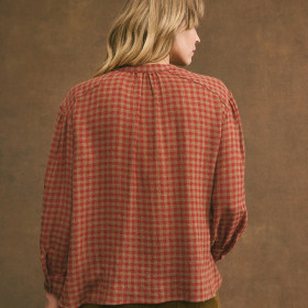Chemise à carreaux bicolore Ticia