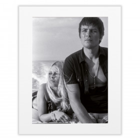 Affiche Delon Noir et Blanc - IMPRESSION LIN