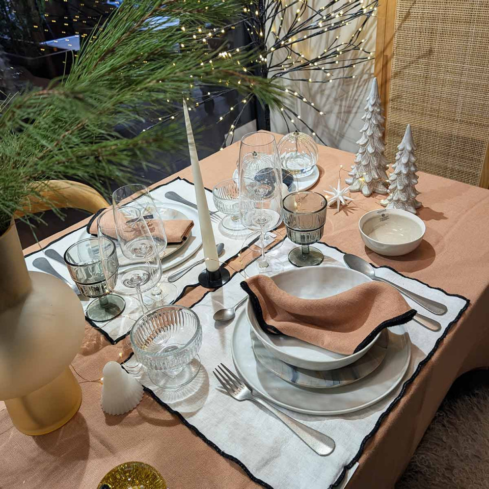 Nappe de Table ou Rideau LURI en Lin Lavé