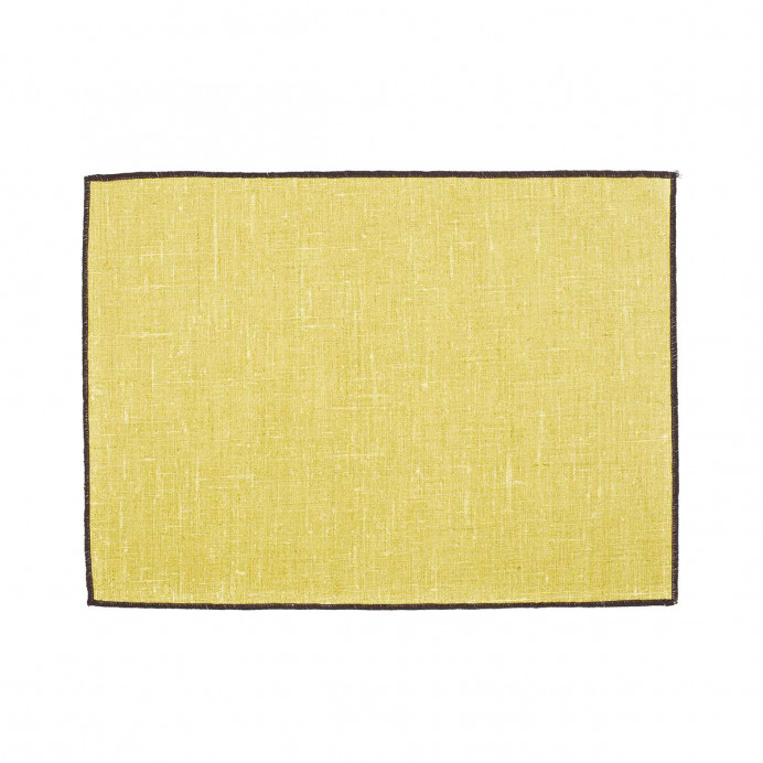 Harmony Textile - Haomy Set de Table BORGO en Lin Enduit - 35X48