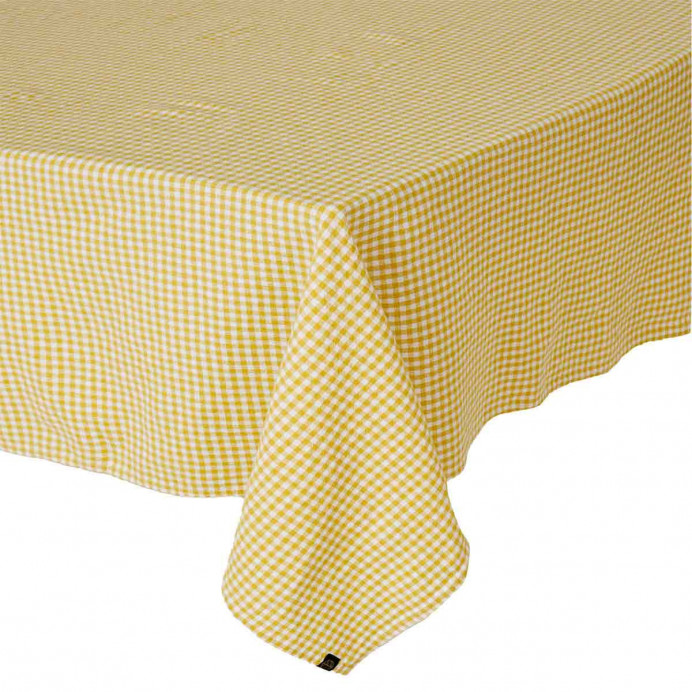 Nappe de Table à Petits Carreaux en Lin Lavé et Coton PIANA II