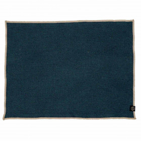 Set de Table en Lin et Coton CORTE - 35X45 bleu de prusse