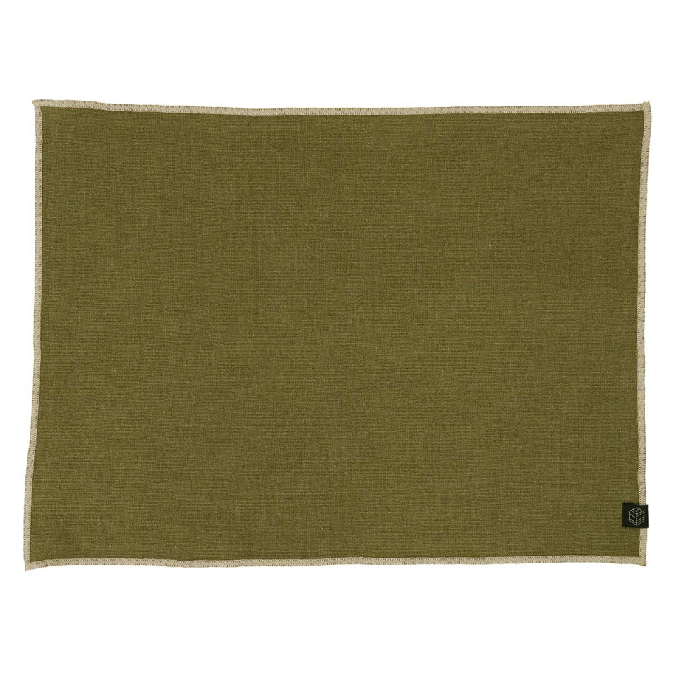 Set de Table en Lin et Coton CORTE - 35X45 olive
