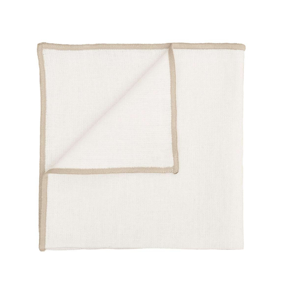 Serviette de Table en Lin et Coton CORTE - 40X40 Blanc