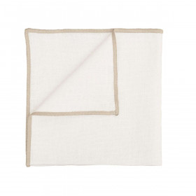Serviette de Table en Lin et Coton CORTE - 40X40 Blanc