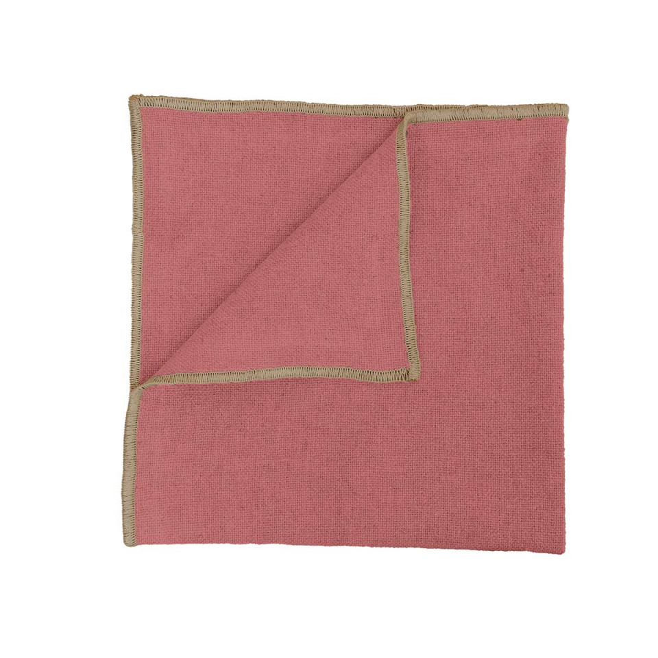 Serviette de Table en Lin et Coton CORTE - 40X40 Bois de Rose