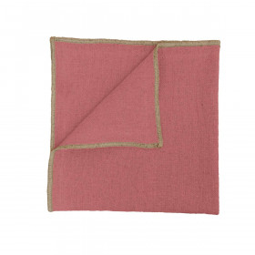 Serviette de Table en Lin et Coton CORTE - 40X40 Bois de Rose