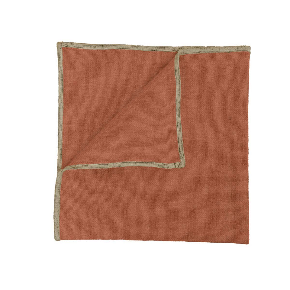 Serviette de Table en Lin et Coton CORTE - 40X40 terre brulee