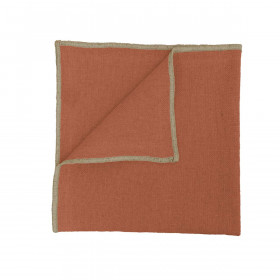 Serviette de Table en Lin et Coton CORTE - 40X40 terre brulee