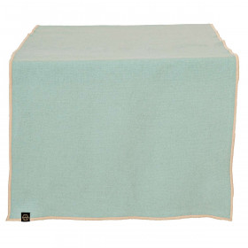 Chemin de Table en Lin et Coton CORTE - 48X160 céladon