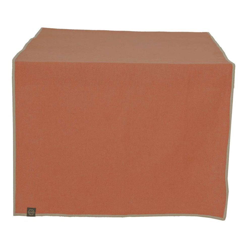 Chemin de Table en Lin et Coton CORTE - 48X160 terre brulee
