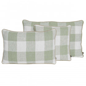 Housse de Coussin 100% Lin à Gros Carreaux PALMA