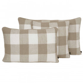 Housse de Coussin 100% Lin à Gros Carreaux PALMA