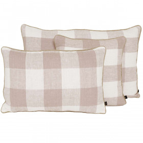 Housse de Coussin 100% Lin à Gros Carreaux PALMA