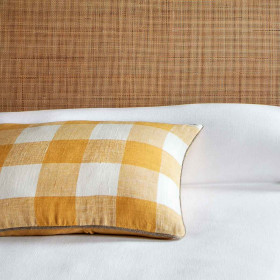 Housse de Coussin 100% Lin à Gros Carreaux PALMA