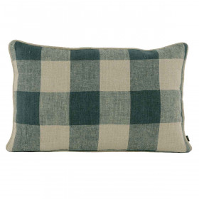 Housse de Coussin 100% Lin à Gros Carreaux PALMA