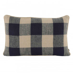 Housse de Coussin 100% Lin à Gros Carreaux PALMA