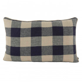 Housse de Coussin 100% Lin à Gros Carreaux PALMA