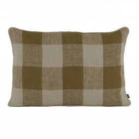 Housse de Coussin 100% Lin à Gros Carreaux PALMA