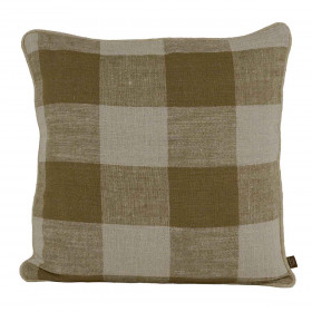Housse de Coussin 100% Lin à Gros Carreaux PALMA