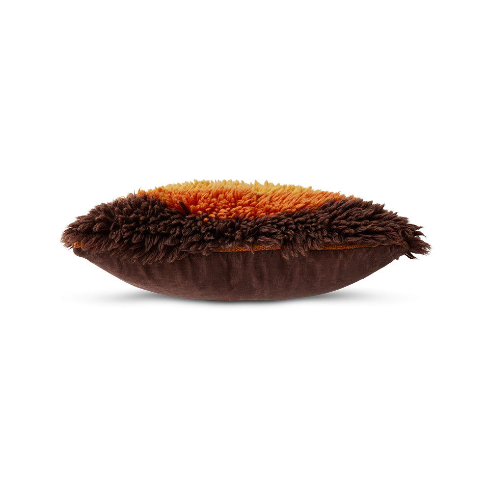 Coussin complet multicolore à poils longs Fluffy Horizon