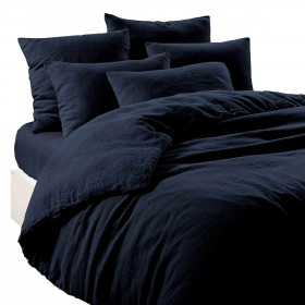 Drap Housse Unie en Lin Lavé et Coton LIMY  