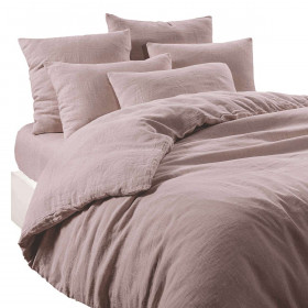 Drap Housse Unie en Lin Lavé et Coton LIMY  