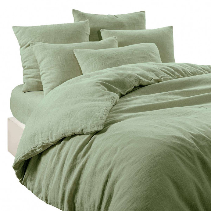 Drap Plat en Lin Lavé et Coton LIMY - 270X290