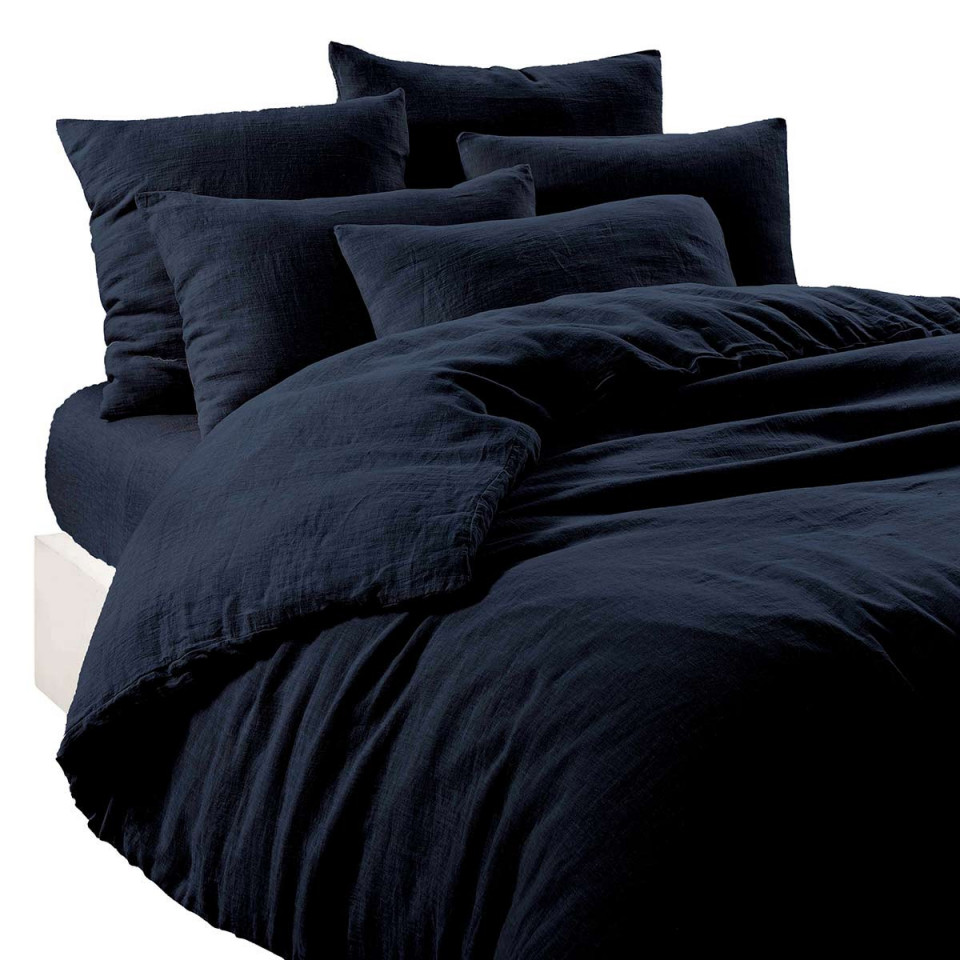 Drap Plat en Lin Lavé et Coton LIMY - 270X290  