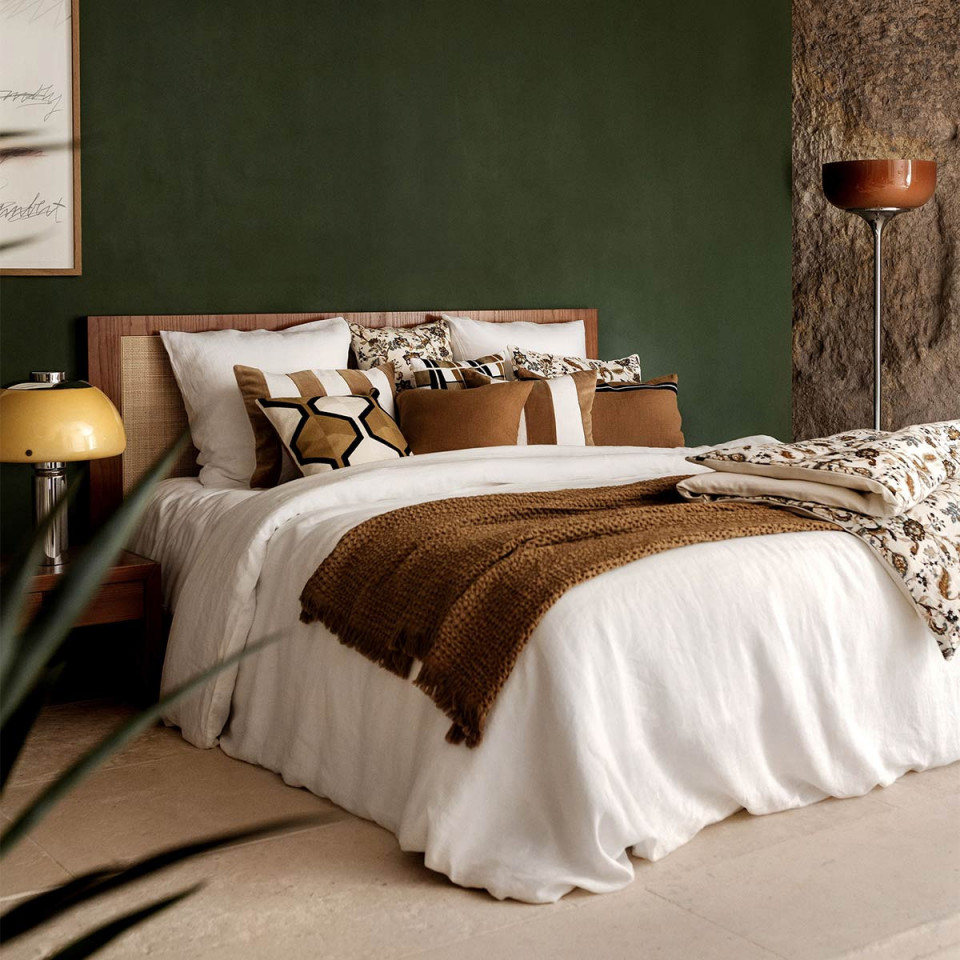 Drap Plat en Lin Lavé et Coton LIMY - 270X290  