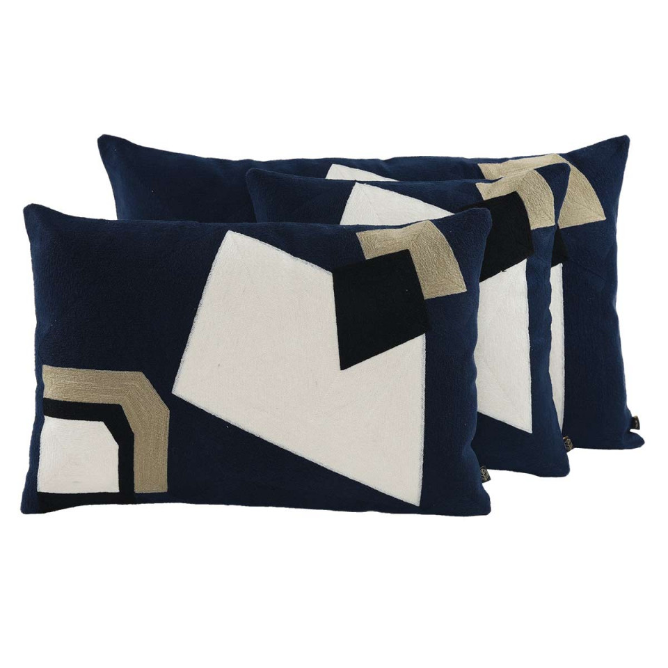 Housse de Coussin Graphique en 100% Coton NAGOYA