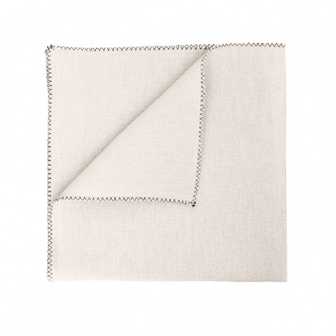 Serviette de Table Lin et Coton Point Zigzag ZILIA - Haomy