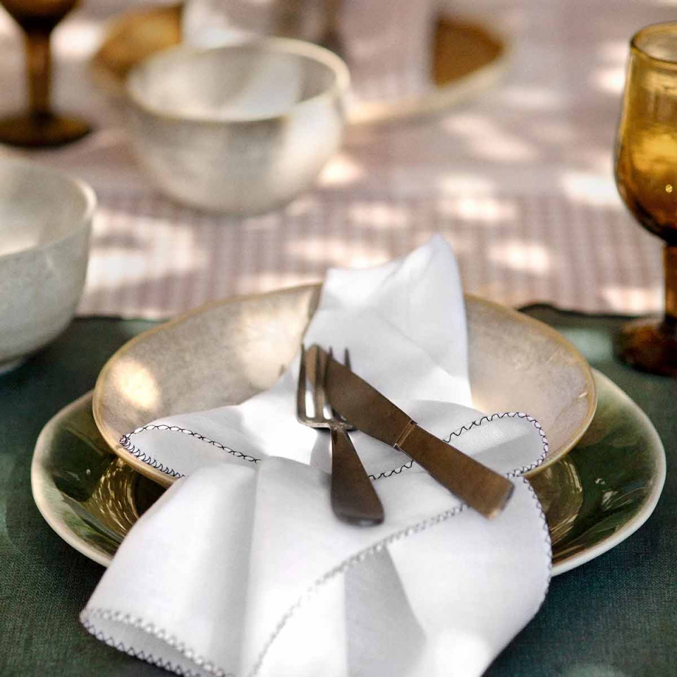Serviette de Table en Lin Lavé et Coton ZILIA