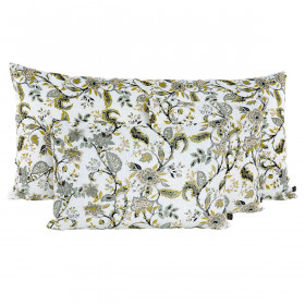 Housse de Coussin en Lin Imprimé Fleuri MAHE  