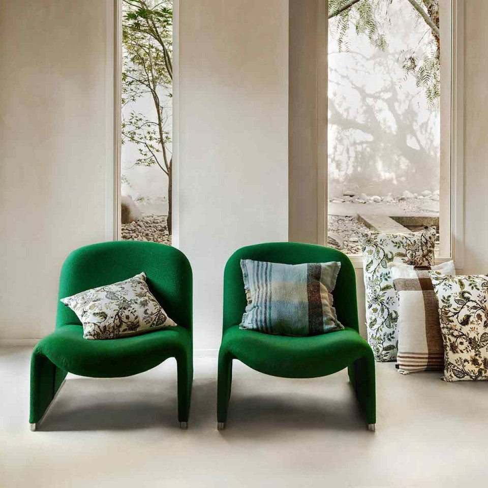Housse de Coussin en Lin Imprimé Fleuri MAHE  