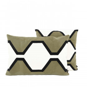 Housse de Coussin NASSAU en Coton Brodé  