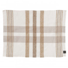 Serviette/Set de Table en Lin et Coton à Carreaux AALBORG